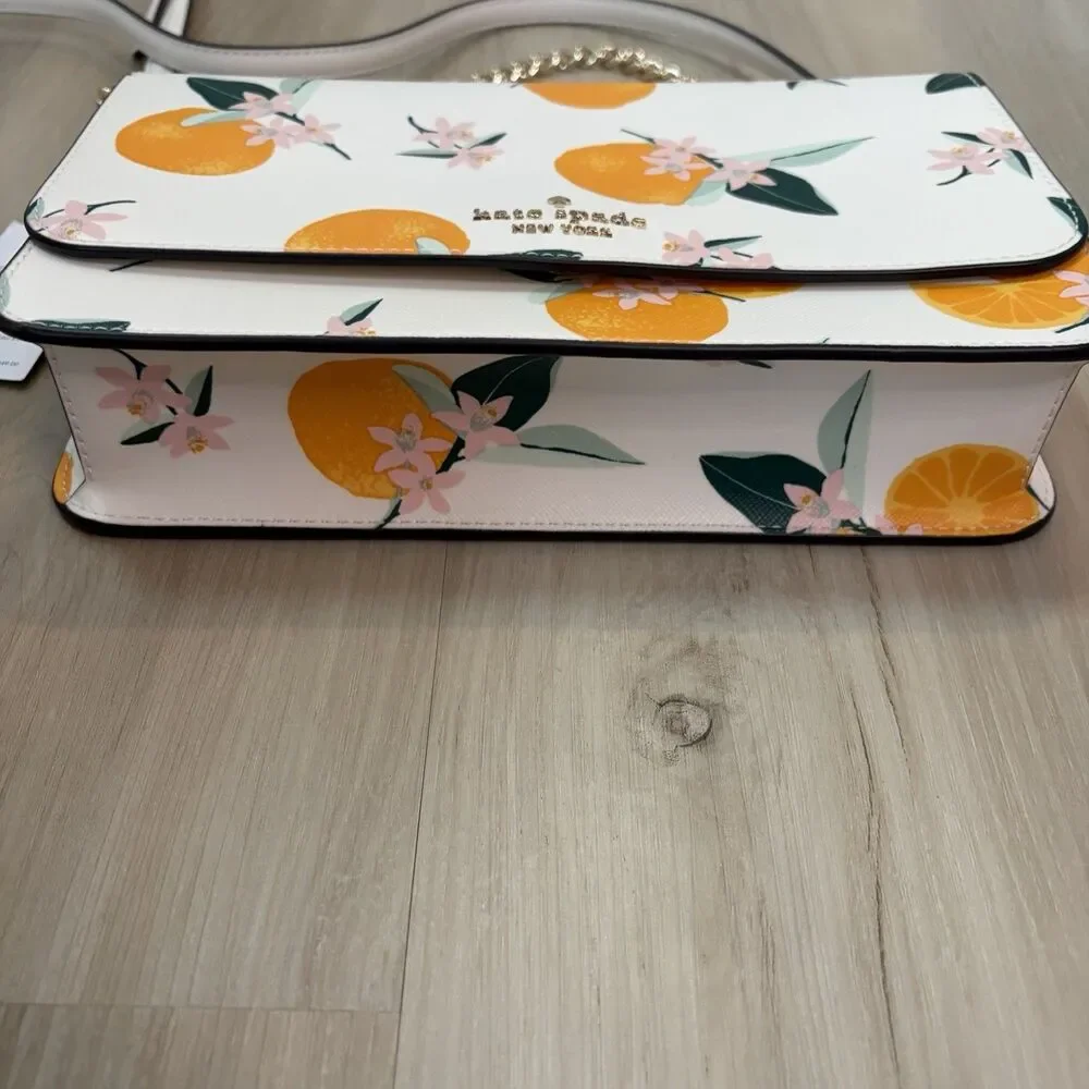 Kate Spade KC698 Madison Orange Toss Medium Crossbody Bag And Wristlet